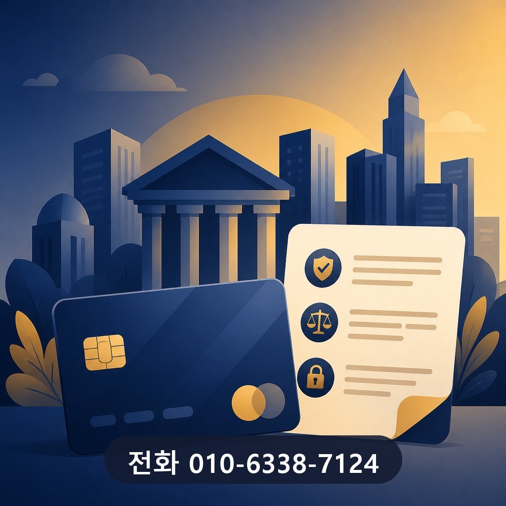 신용카드 현금 서비스 카드사 약관 확인 이미지 · 문의 010-6338-7124