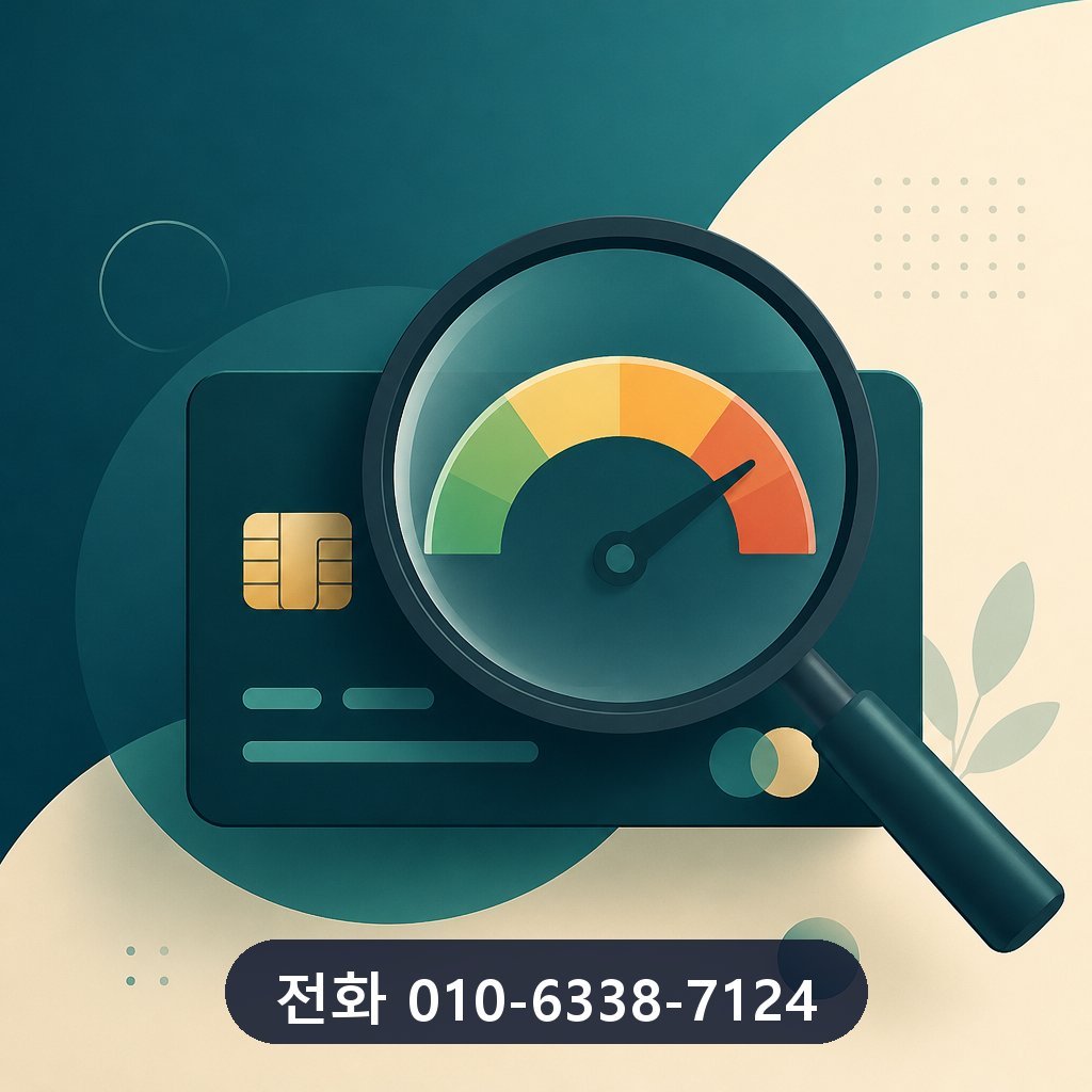 신용카드 현금 서비스 한도 확인 이미지 · 문의 010-6338-7124