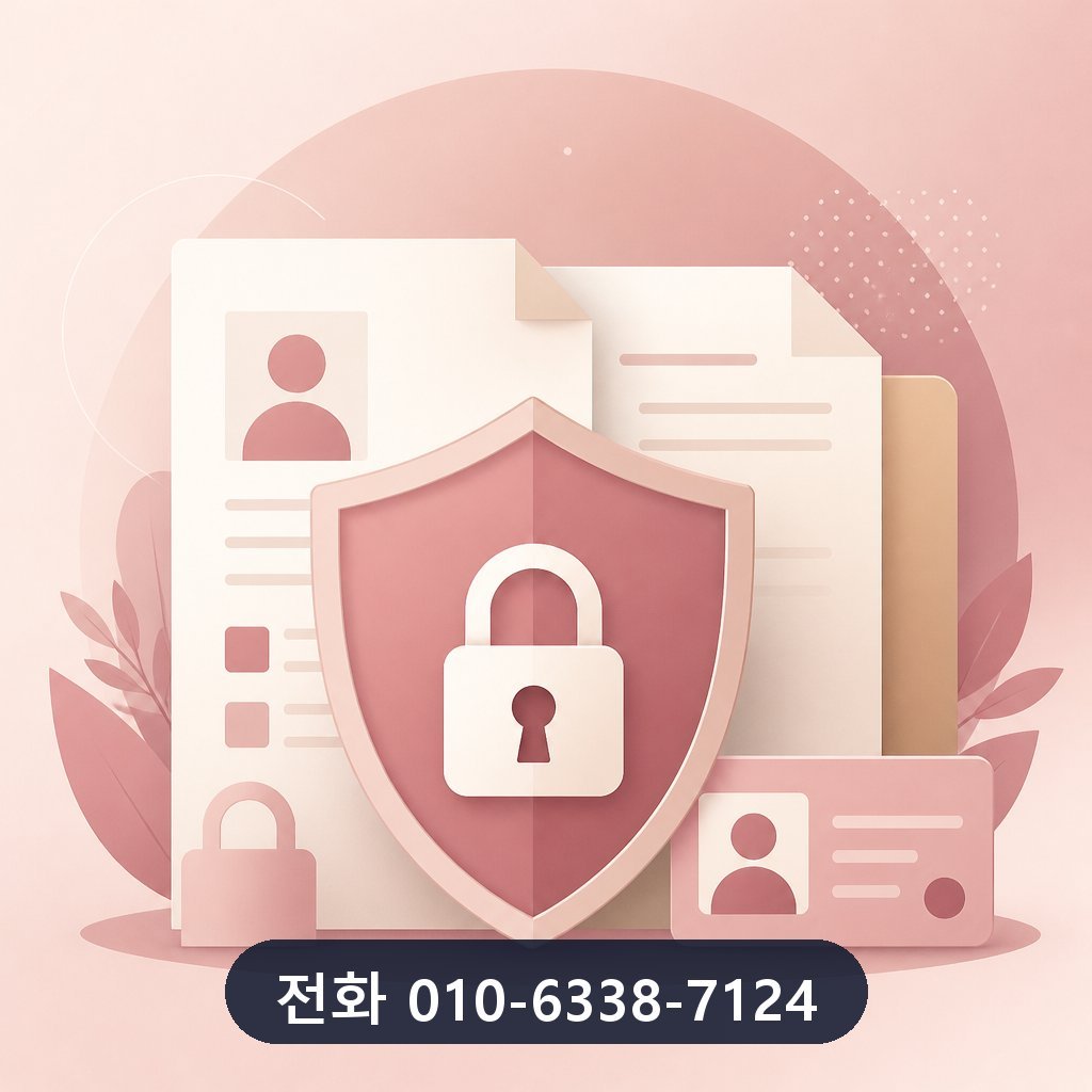 신용카드 현금 서비스 개인정보 보호 이미지 · 문의 010-6338-7124